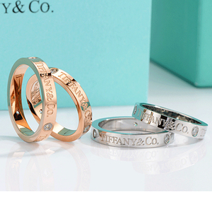 蒂芙尼/tiffany戒指男铂金三钻情侣对戒婚戒官网钻戒情人节礼物女