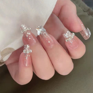 美甲贴钻假指甲片成品