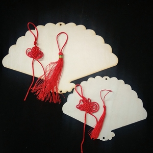 【扇子白胚】新春新年超轻粘土木底亲子diy寻创意美术手工材料库