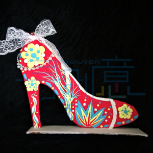 高跟鞋白胚底板女王节女神节母亲节主题超轻粘土白胚底diy寻创意