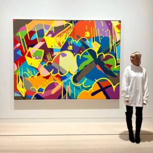 芝麻街潮牌数字油画diy手绘kaws丙烯画微喷装饰画颜料手工油彩画