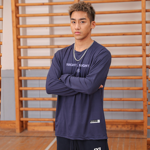 库里美式篮球速干衣长袖训练服男投篮服春夏透气排汗国潮运动卫衣