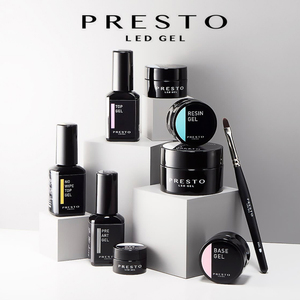 日本presto甲油胶粘钻光疗延长胶加固胶美甲专用底胶持久封层套装