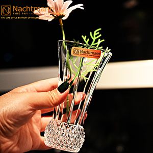 德国Nachtmann进口小号ins风水晶玻璃北欧床头柜茶几桌面花瓶摆件