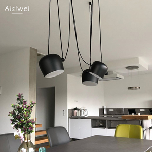 意大利flos aim餐厅灯 北欧现代简约创意个性小鼓led吧台岛台吊灯