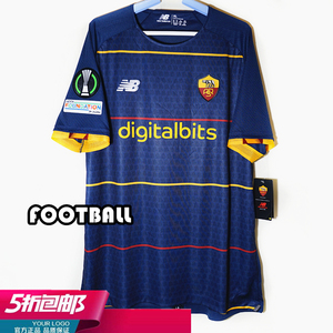 2122罗马第三客场球衣21-22欧会杯托蒂new bolune新百伦足球服