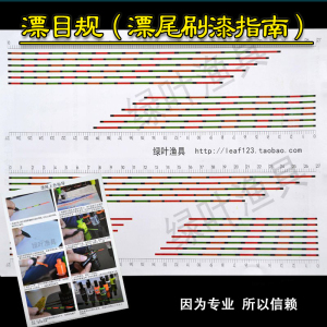 【漂目规】鱼漂手工刷漆使用说明书  鱼漂漂尾刷漆尺寸参照表