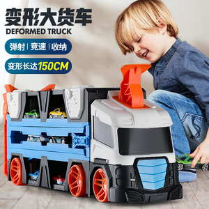 超大号滑轨道合金工程货柜卡车迷你小汽车儿童玩具男孩生日礼物6