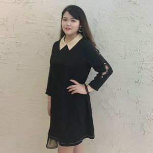 女装 大码女装 大码连衣裙 遮小肚子女装春季