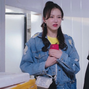 luluins我的小确幸周程程黄一琳明星同款衣服牛仔夹克短款外套女