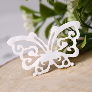 贝壳镂空蝴蝶花片diy手工制作发簪发饰项链吊坠饰品挂件配件材料