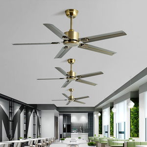 大风力遥控静音工业风复古吊扇餐厅客厅家用商用古铜色无灯电风扇