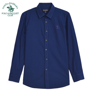 sbprc圣大保罗旗舰男装秋冬新款衬衣男商务休闲宽松纯色长袖衬衫