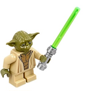 lego 乐高 星球大战 人仔 sw707 尤达大师 含武器 75168 75142