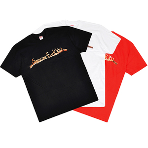 supreme男女纯棉短袖t恤夏季18fw f*ck you tee 脏话手指t恤 短袖