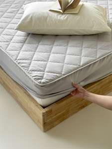 夹棉床笠床垫灰色保护套全棉席梦思褥子套隔尿垫全包防尘1.5m1.8
