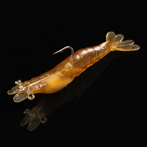 路亚饵软饵带配铅仿真软虾软虫假饵夜光假虾拟饵海钓船钓虾钩鱼饵