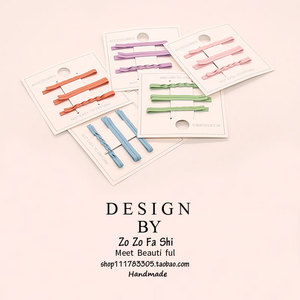 彩色一字夹百搭网红