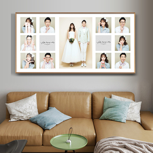 影楼人九宫格相框挂墙9婚纱照制作结婚照片定制8创意组合照片墙