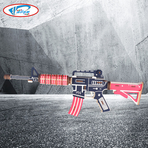 【迪尔乐斯】M4突击步枪木质拼装模型3d立体拼图儿童益智手工玩具