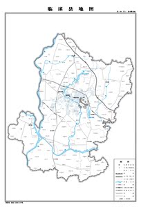 临沭县地图交通河流水系卫星英文旅游地形政区高清电子版定制打印
