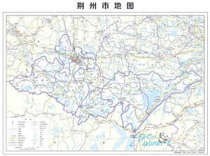 2020新版荆州市地图交通河流水系卫星旅游地形政区高清电子版定制