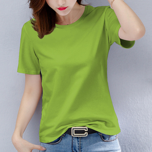 纯白色t恤女短袖修身圆领2022夏季新款纯色半袖女装上衣t恤女装
