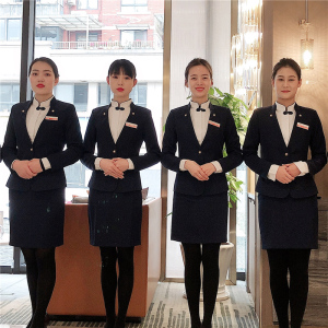 酒店前台工作装迎宾服务员工装空姐职业装套装售楼部工作服女高端