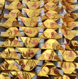 半成品金元宝烧纸冥币大号印字机折元宝12*15 佛教祭祀用品32000