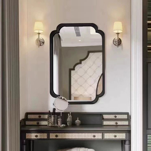 法式复古浴室镜梳妆台面化妆镜卫生间试妆镜子南洋风别墅装饰镜子