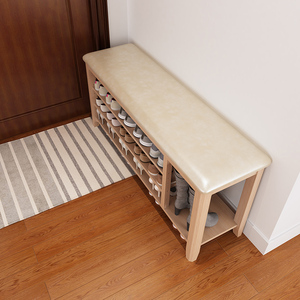 实木换鞋凳鞋柜家用门口进门入门软包沙发凳长条凳可坐式穿鞋凳子
