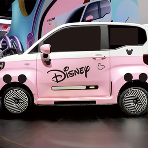 奇瑞qq冰淇淋电动车车贴创意改装新能源汽车装饰车门装饰卡通贴纸