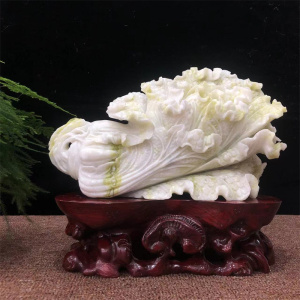 蓝田玉白菜摆件