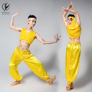 印度舞服装男款表演出服男士少数民族阿拉丁肚皮舞台装化妆舞会服