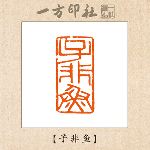 篆刻成品闲章《子非鱼》定制作书法书画藏引首压角章手工篆刻刻字