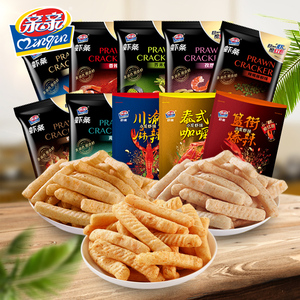 亲亲虾条小龙虾味虾条*3包 80g新虾条*7包量贩装膨化零食大满足