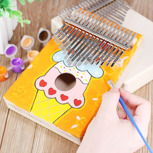 卡林巴diy 手绘空白diy拇指琴 美术画材儿童幼教手工材料音乐材料