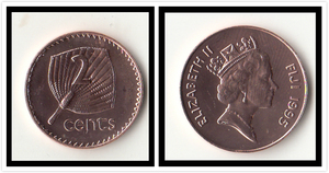 斐济2分硬币 年份随机 KM#50