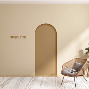 3d立体奶油风拱门造型墙纸童装直播间背景墙壁纸餐厅拱形儿童墙布