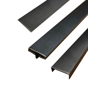 304黑钛金不锈钢装饰条卧室拉丝包边条镜面t型椭圆玫瑰金黑色压