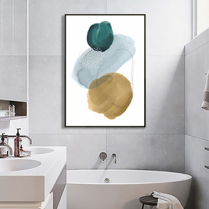 浴室挂画防水壁画现代轻奢卫生间装饰画洗手间厕所免打孔墙画马桶