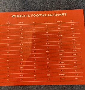 ab美国购tory burch汤丽珀琦 女鞋尺码表【非卖品】