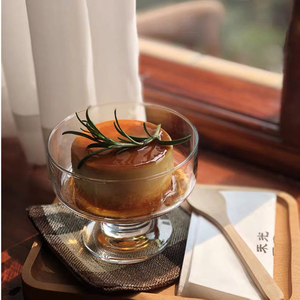 ondo同款焦糖布丁碗ins韩风玻璃杯 酸奶碗甜品杯冰淇淋杯高脚杯子