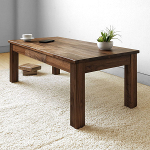 北美黑胡桃木茶几 美式乡村长方形茶桌 原木大板实木桌 餐桌包邮