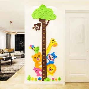 卡通大树身高贴3d立体幼儿园教室儿童房间客厅墙面装饰宝宝测量尺