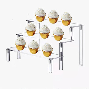 欧式亚克力展示架甜品台摆件纸杯蛋糕架下午茶点心架冷餐茶歇摆台