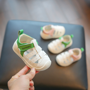 婴儿凉鞋夏季宝宝学步鞋软底女宝鞋子0一3岁儿童机能鞋幼儿男童鞋