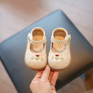 女宝宝公主鞋春季小皮鞋软底婴儿鞋子一2岁小童学步鞋女童鞋单鞋