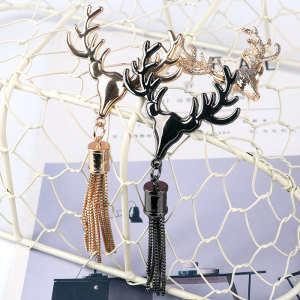 包包五金鹿扣挂件流苏鹿头挂饰配件饰品金属装饰小鹿diy配饰编织