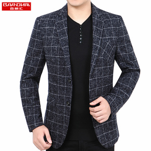 伟志男士西服修身韩版中年休闲小西装男装单西2020新款春秋季外套